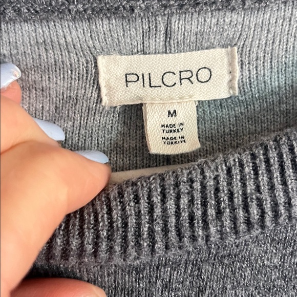 Pilcro Anthropology Heather Gray Oaklyn Crewneck Sweatshirt size M - Picture 4 of 10